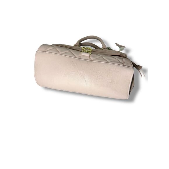 Betsey Johnson Pink Vegan Handbag with White Bow Heart Satchel Handbag Y2K - Picture 8 of 11